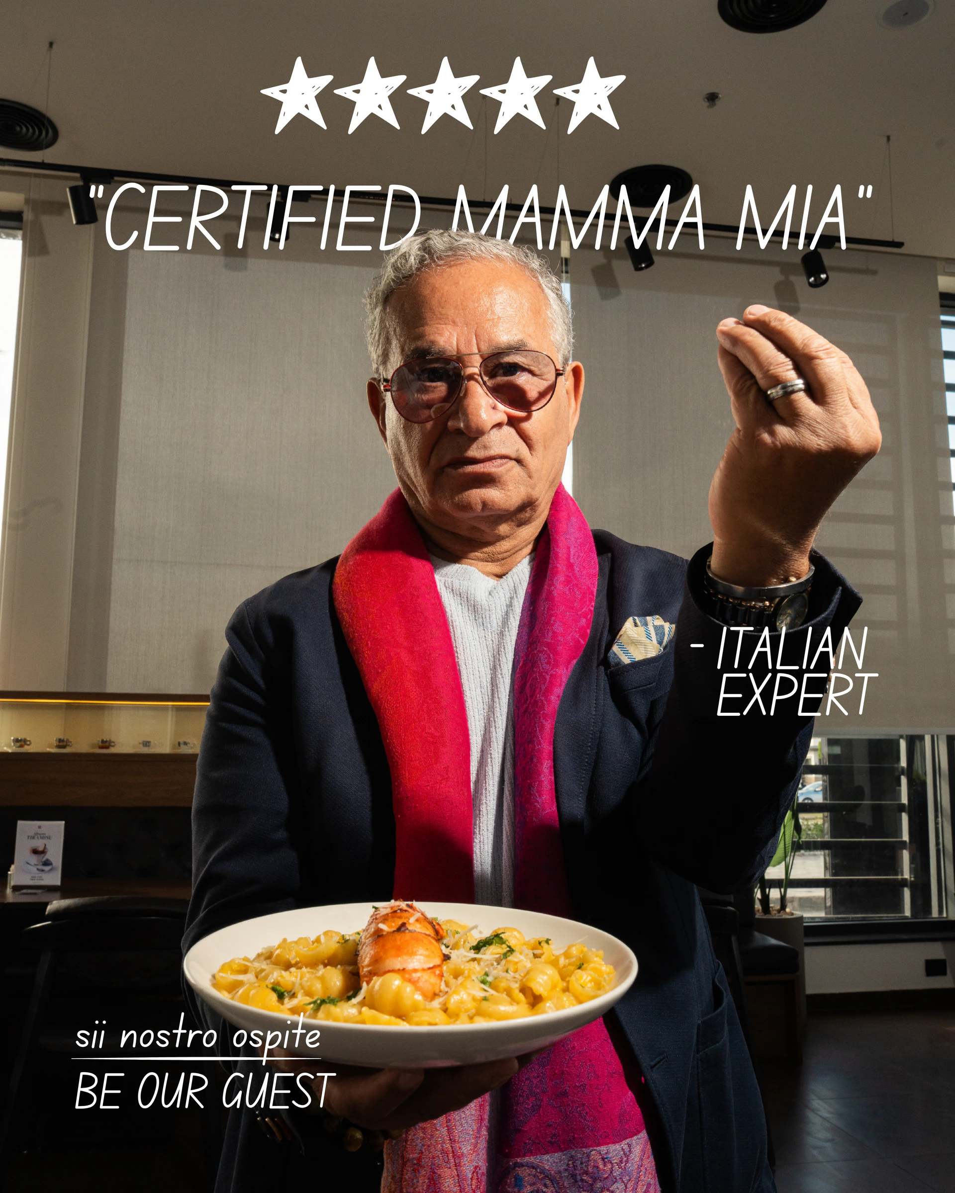 Certified mamma mia campaign portrait introducing illy's Italian expert