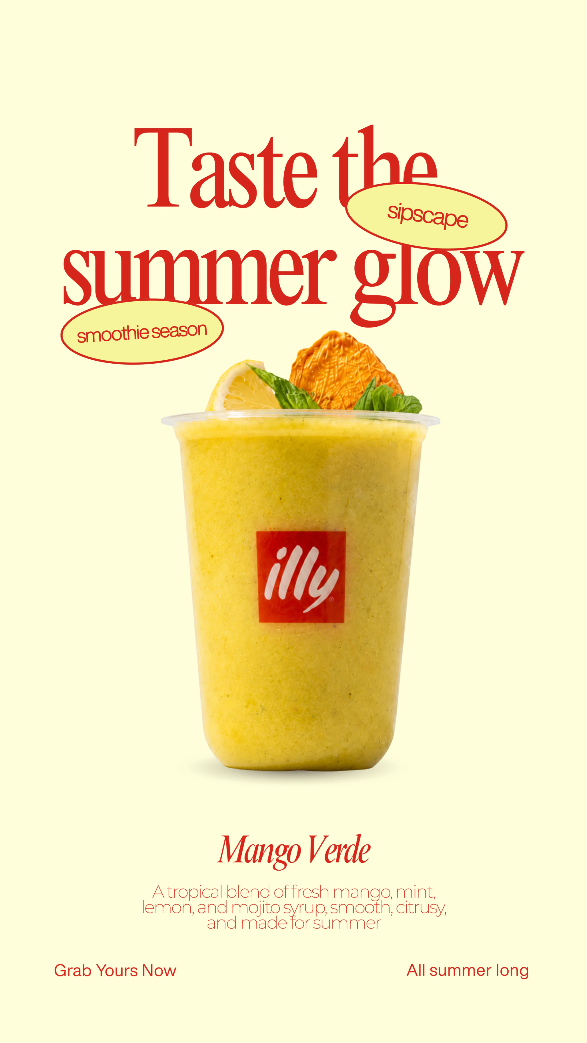 illy mango verde Taste the summer glow social artwork
