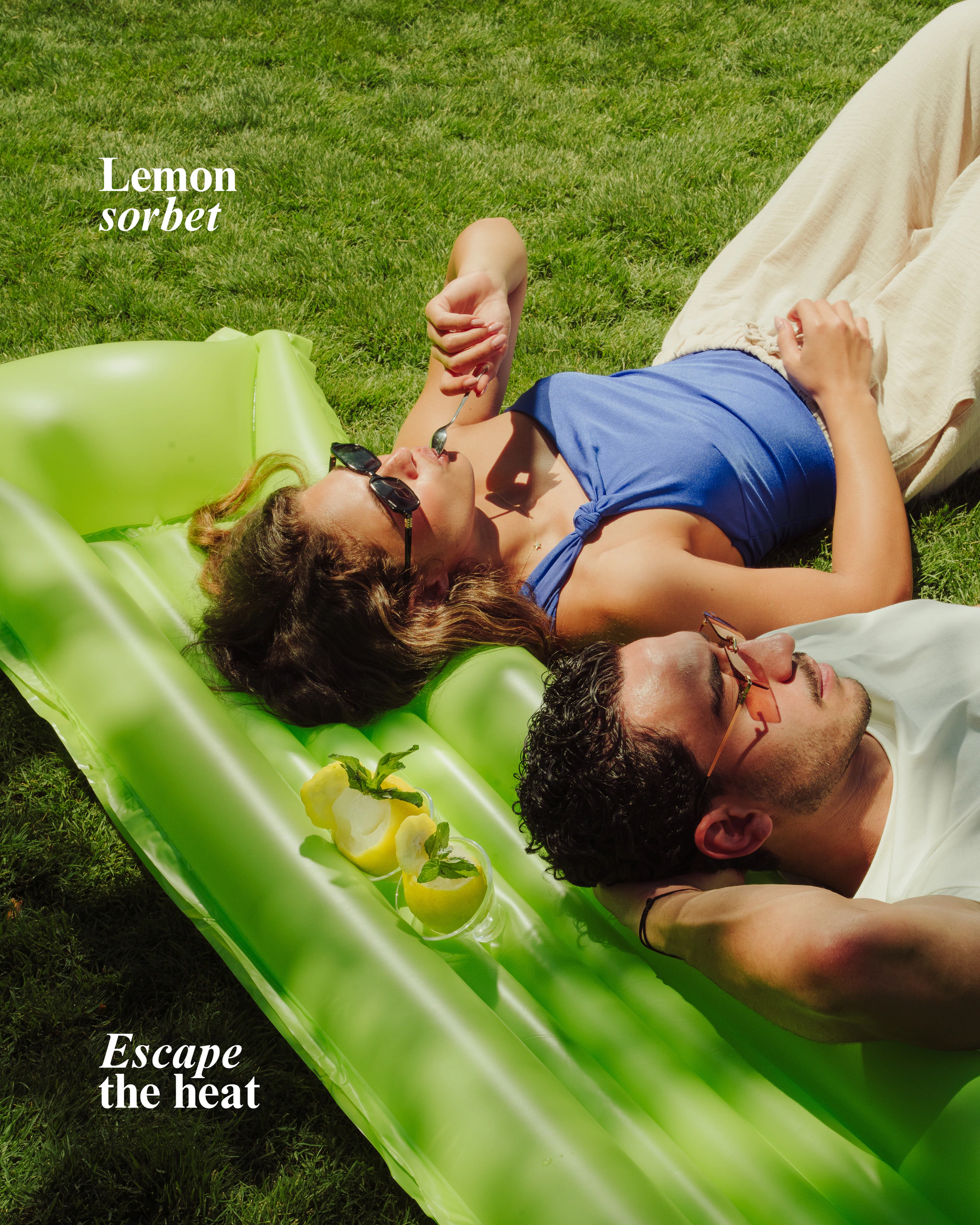 Lemon sorbet Escape The Heat campaign artwork