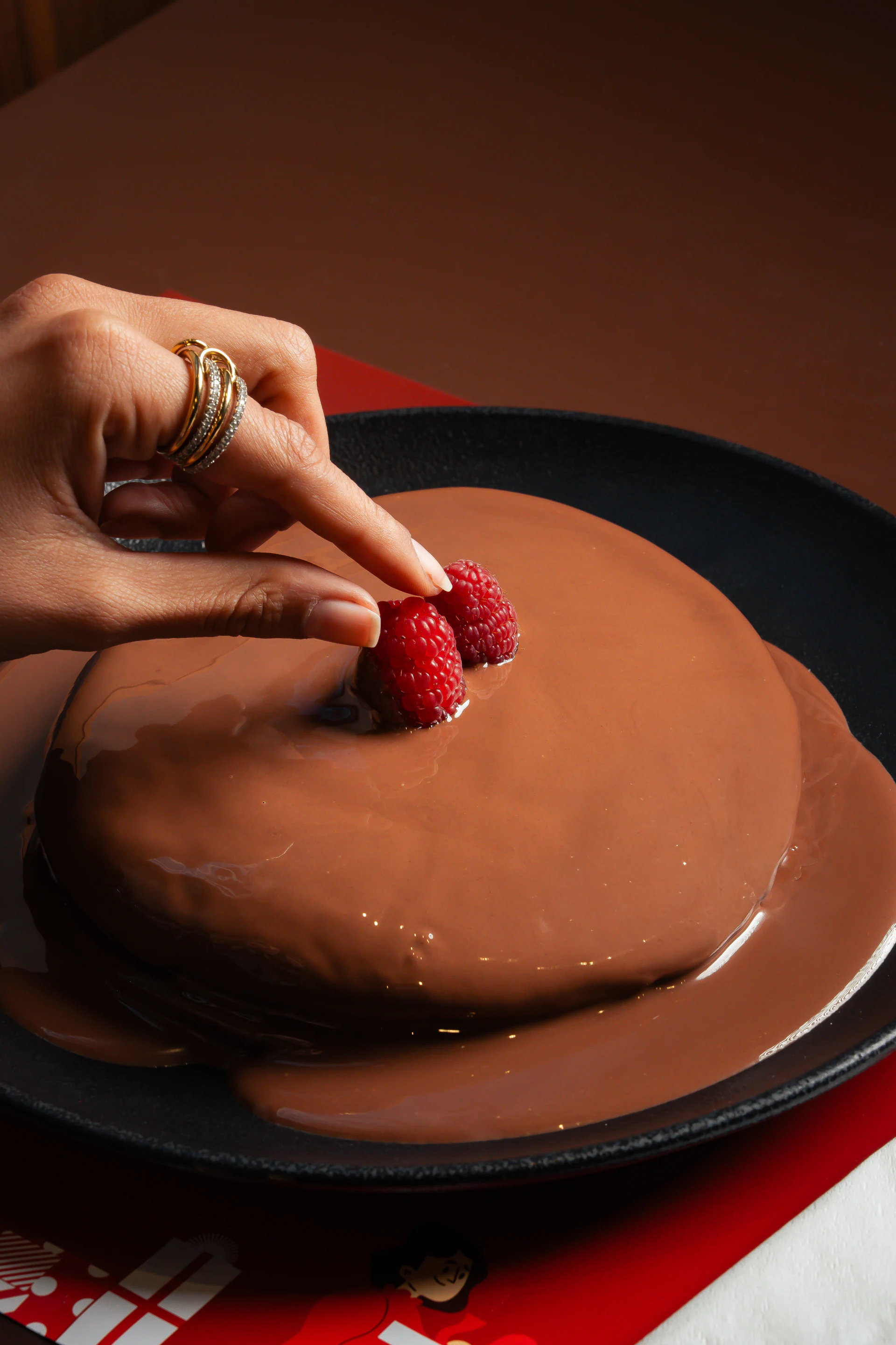 Chocolate pancake stack from the illy winter menu