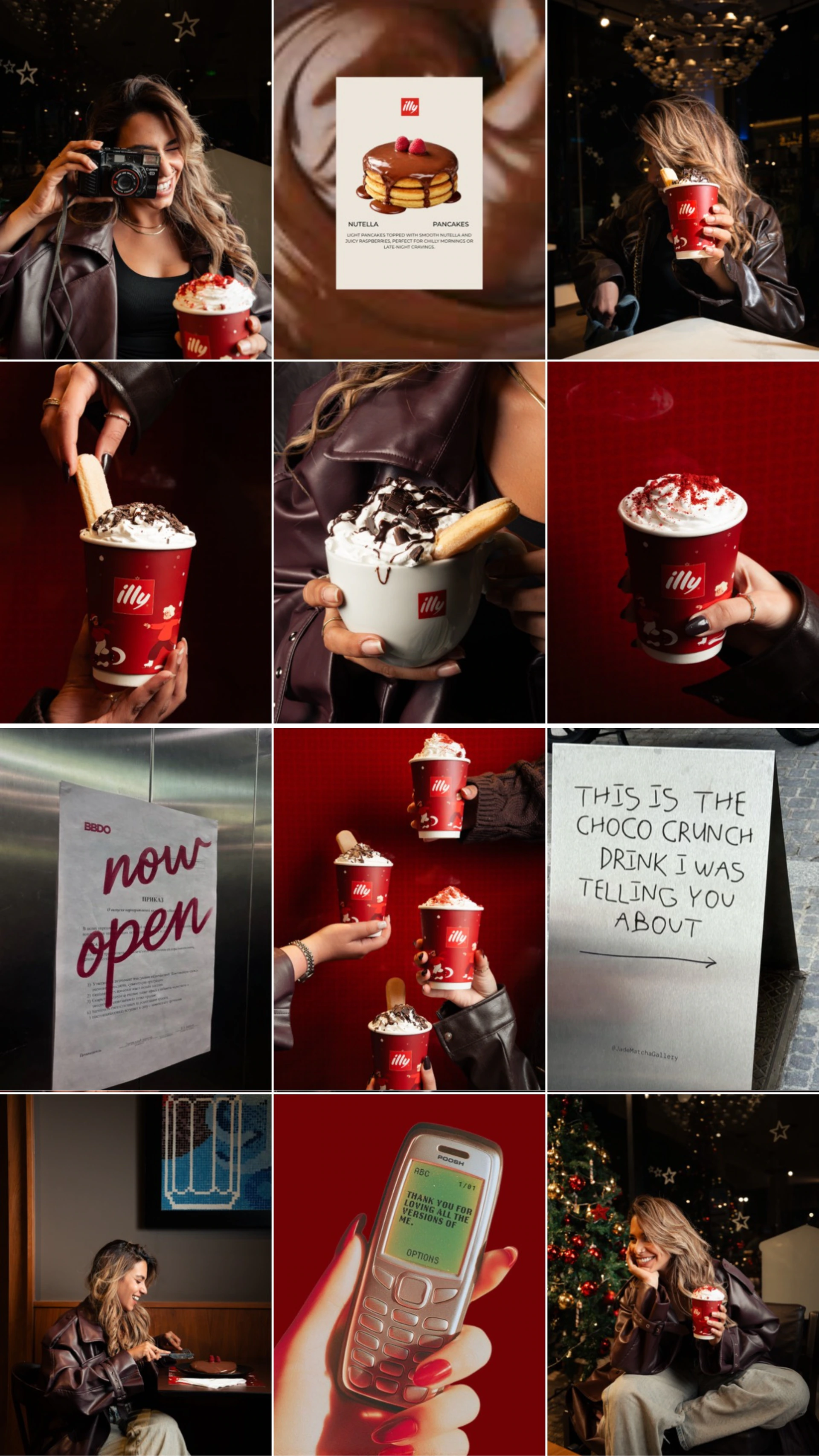 illy winter campaign social media grid