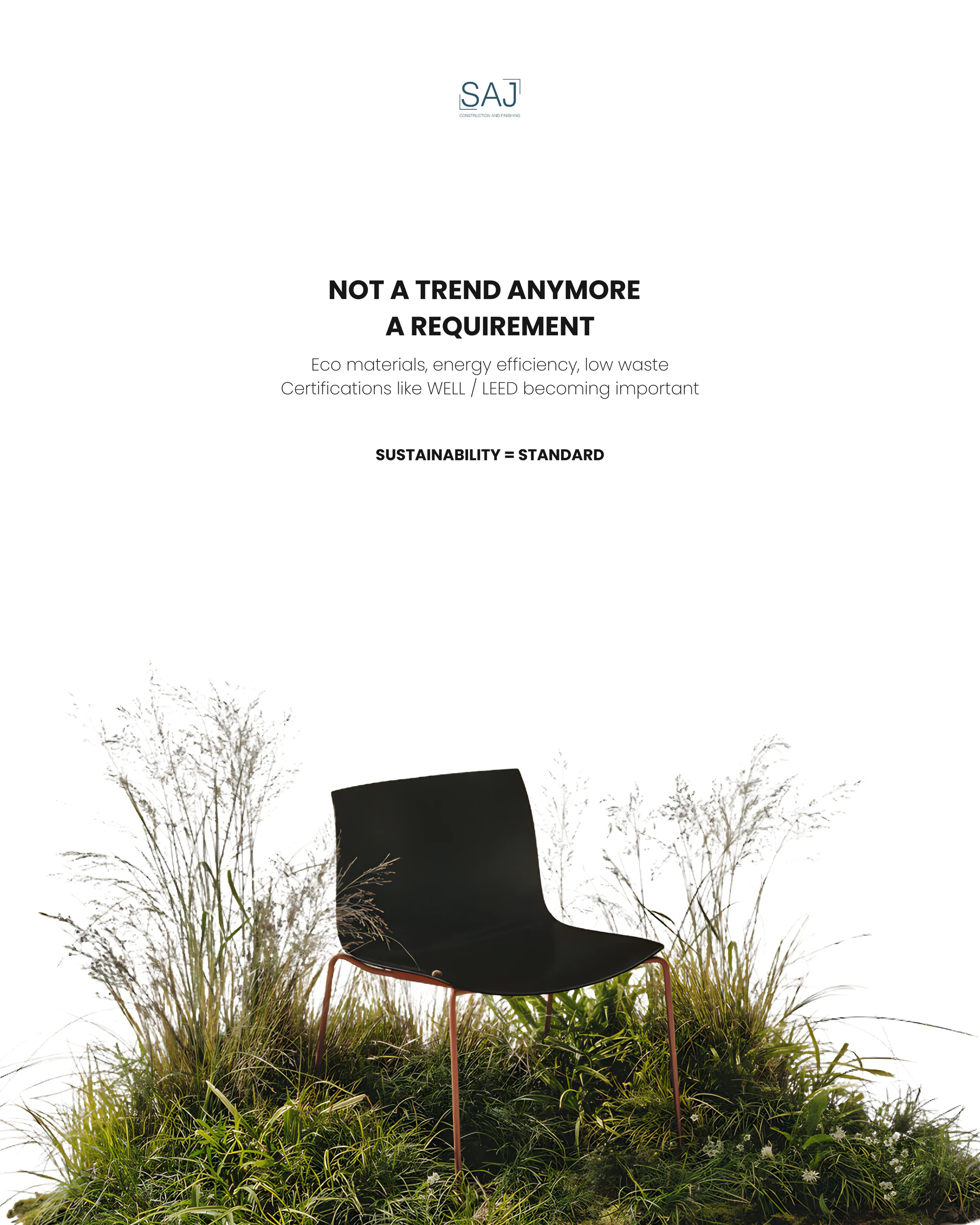 SAJ sustainability social design featuring seating in a planted landscape